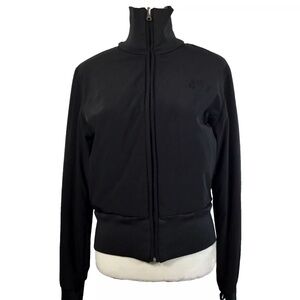 DUB Brand Bomber Jacket Womens Ski Snowboard Winter Zip Logo Black Retro